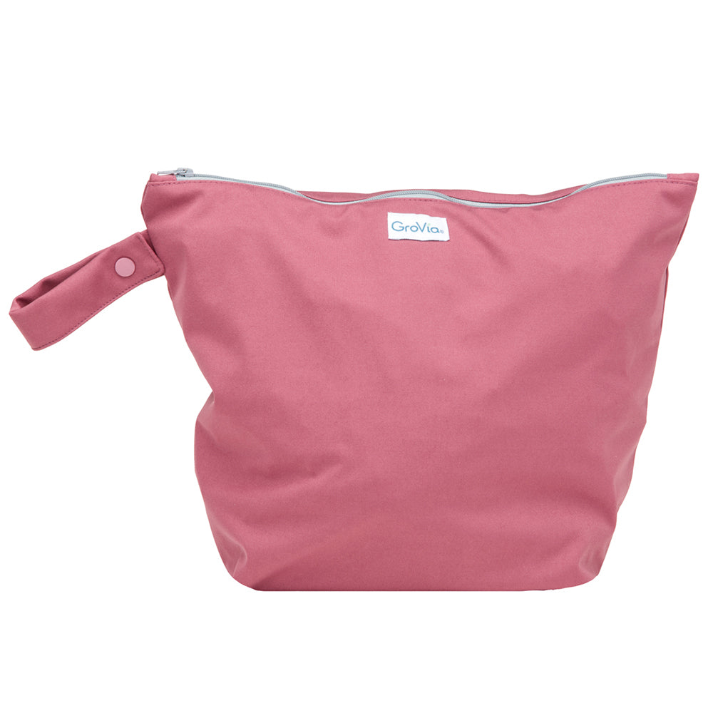 GroVia Cloth Diapering Wet Bags petal dark pink