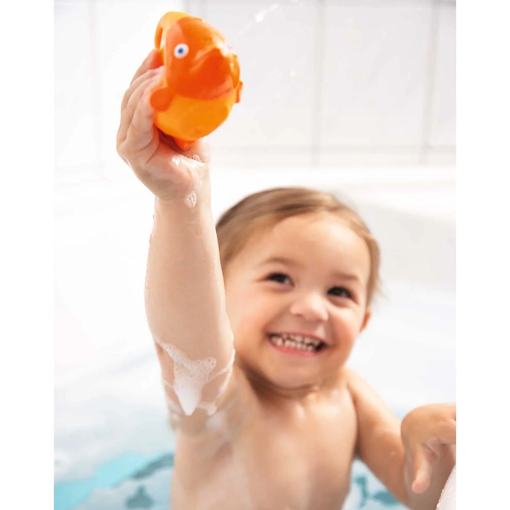 HABA Ocean Fishing Fun toddler bath toys, encouraging fine motor skill development while having fun.