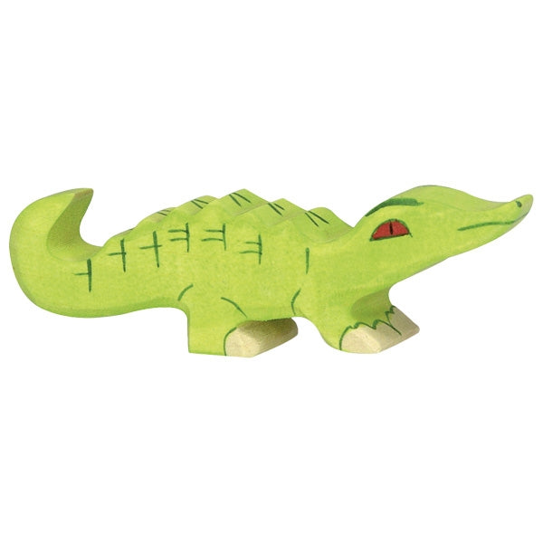 holztiger animals natural wooden toy safari small crocodile