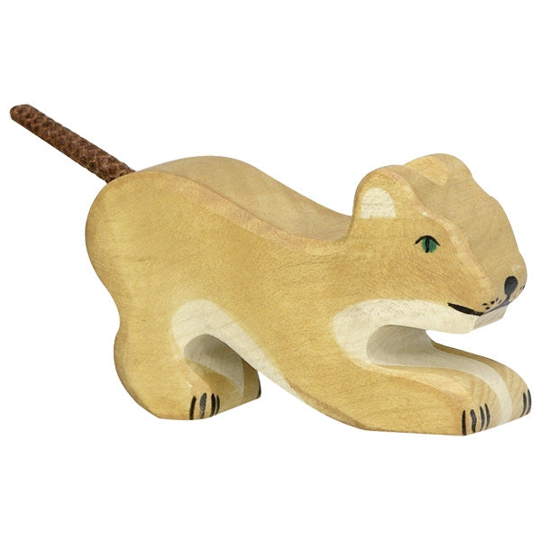 Holztiger toy animal small wooden lion