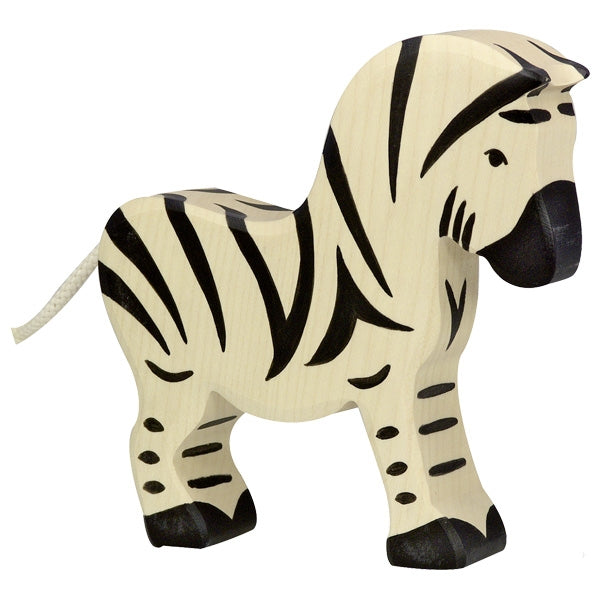 holztiger natural wooden childrens toy safari animal zebra black and white