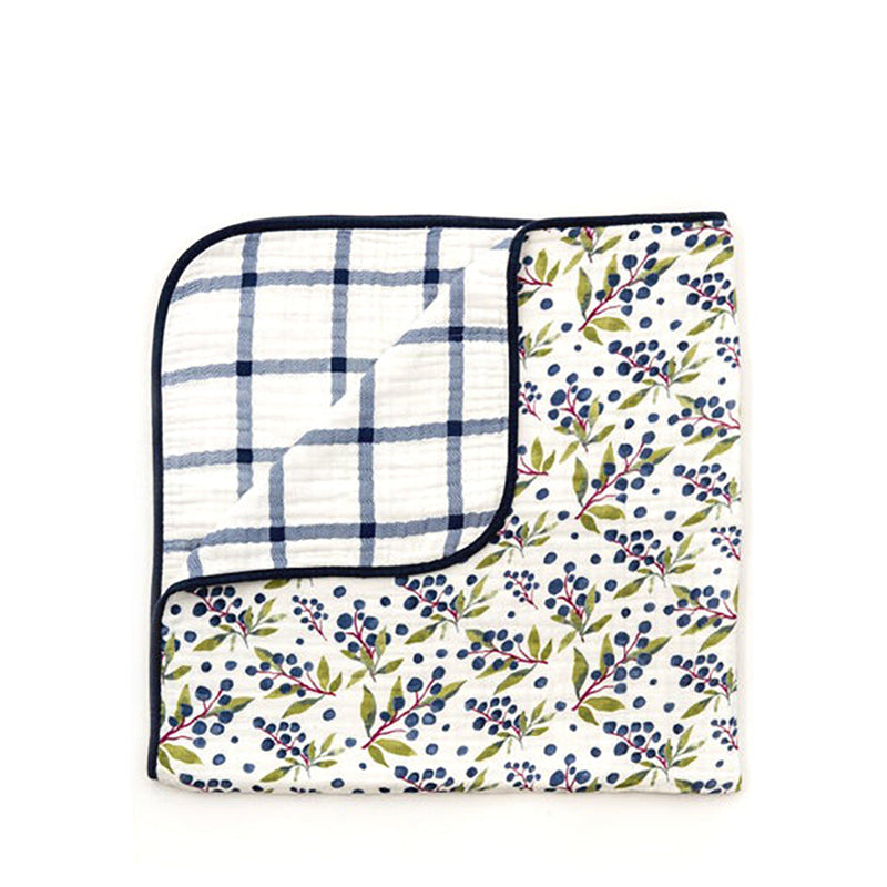 Clementine Kids muslin blankets in Huckleberry