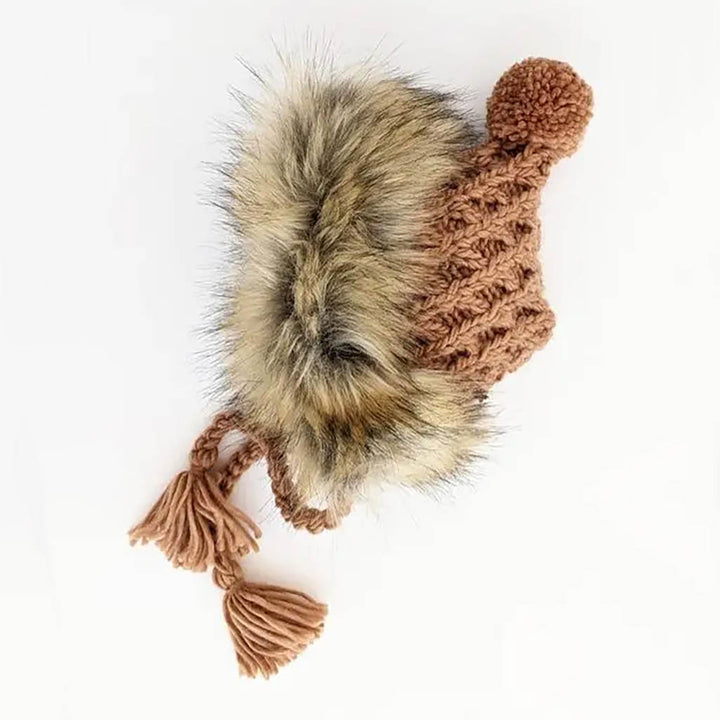 Huggalugs Hand Knit Bonnet baby winter hat