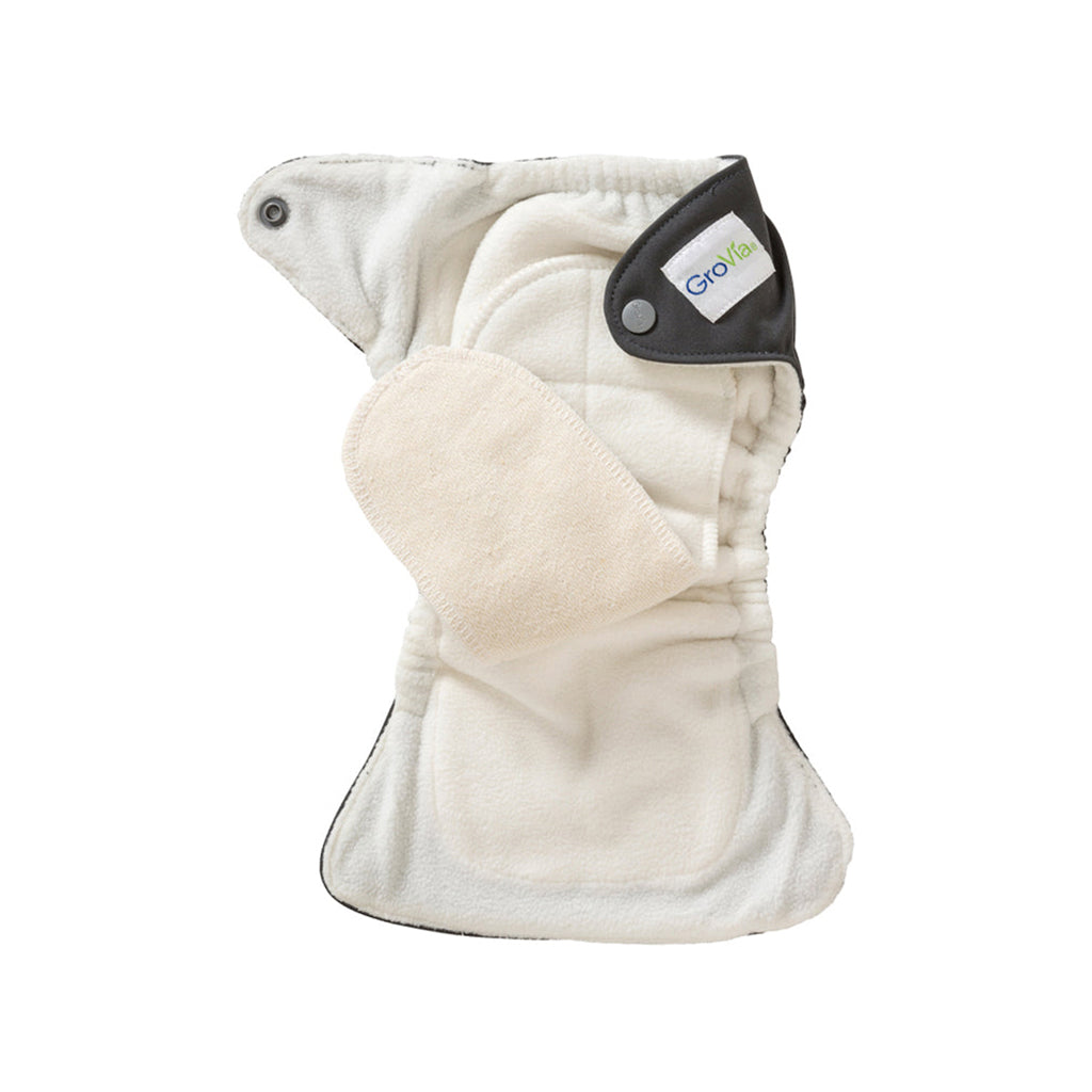 lifestyle_1, GroVia Rowan Newborn All-In-One Reusable Cloth Baby Diaper Absorbent inside of diaper