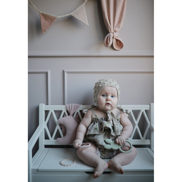 Mushie baby teething toys with different textures to engage and soothe your little one