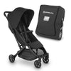 Black Minu V2 Uppababy stroller with travel bag