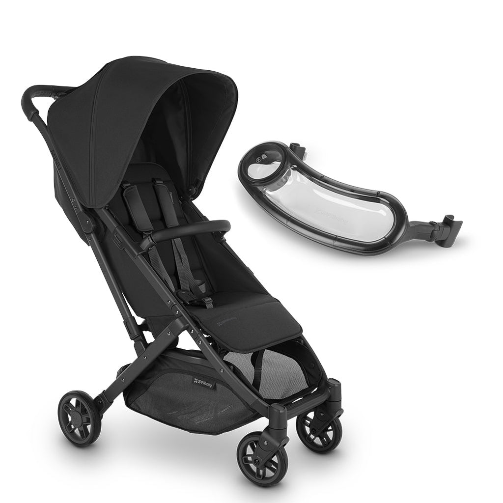 UPPAbaby Minu V2 baby stroller with snack tray in Black