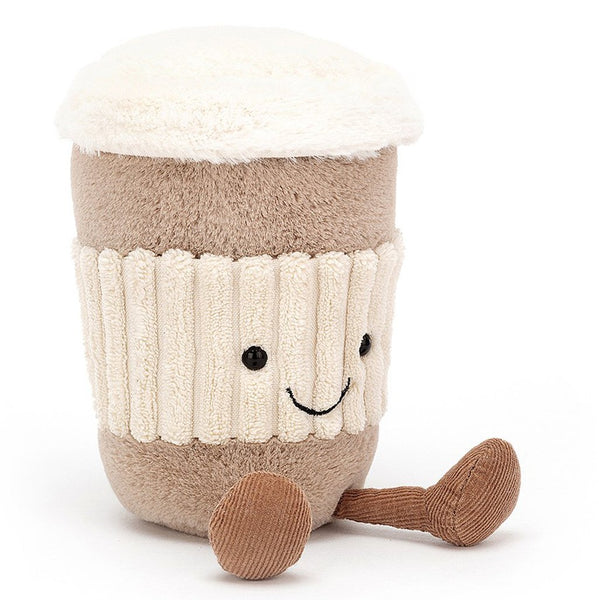 Jellycat Coffee to Go Amuseables Children's Stuffed Animal Toys to go cup tan beige