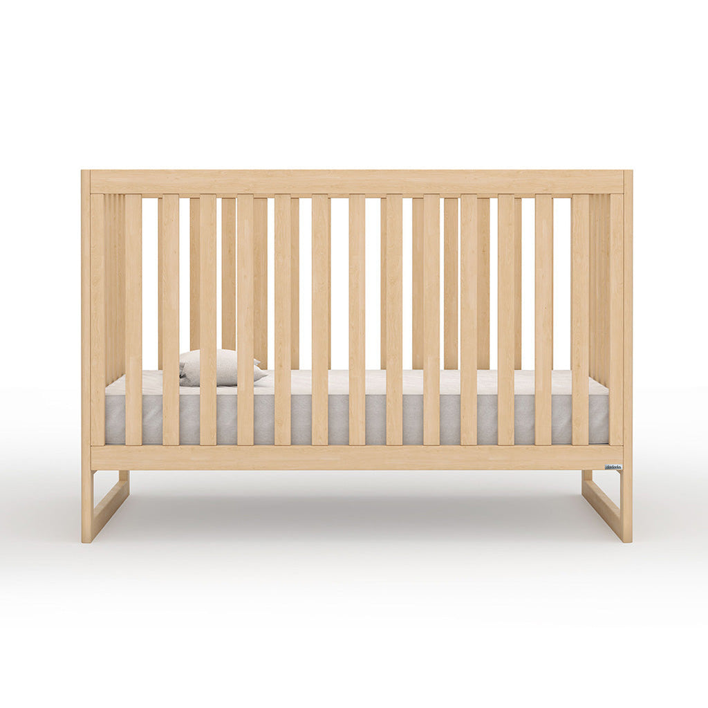 DadadaAustin 3-in-1 Convertible Crib offers a classic natural finish and a solid beech wood construction. Baby furniture store