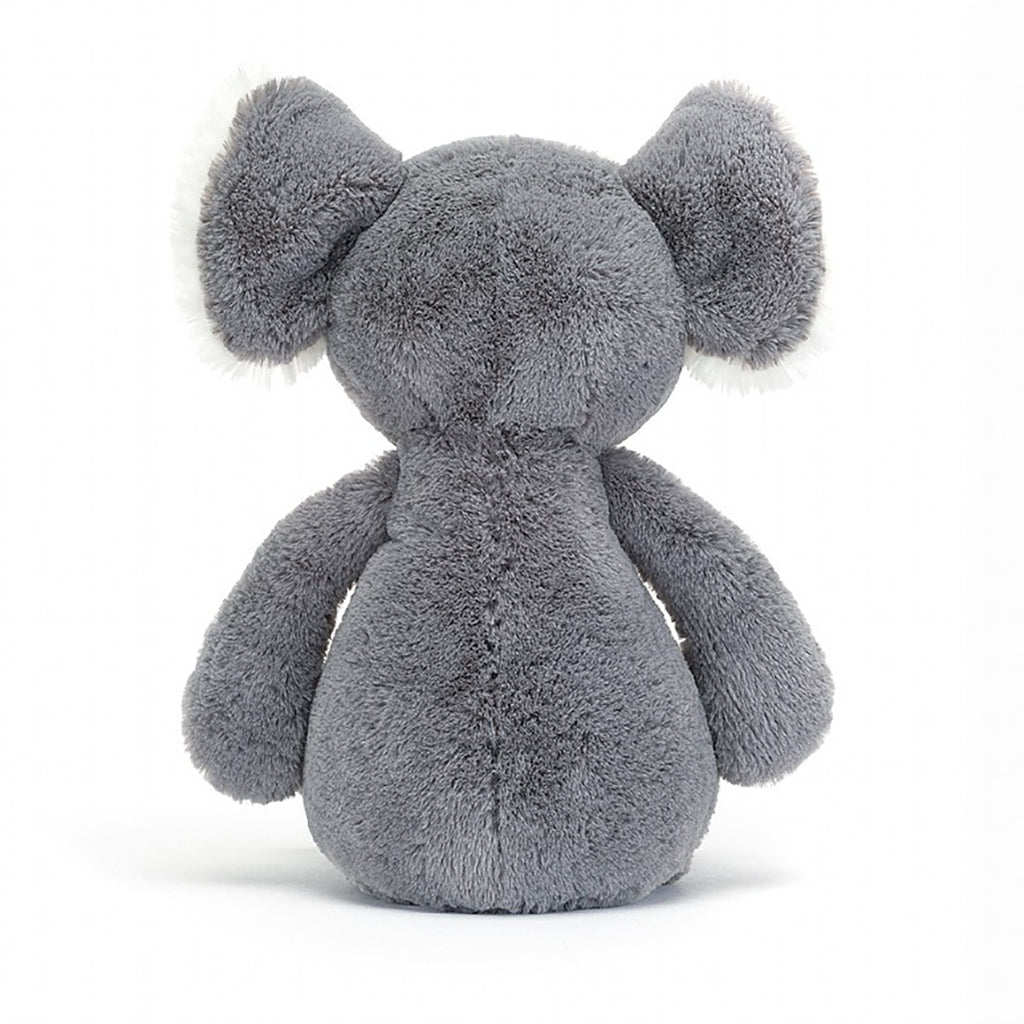Jellycat medium bashful koala childrens Stuffed animal Toy with a pink nose and fluffy fur - back