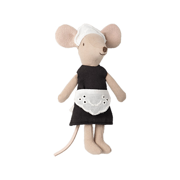 Maileg Maid Mouse Children's Pretend Play Doll Toys and Accessories black and white outfit