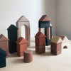 SABO Concept Multi-Colored Castle Building Blocks Kid's Wooden Toys