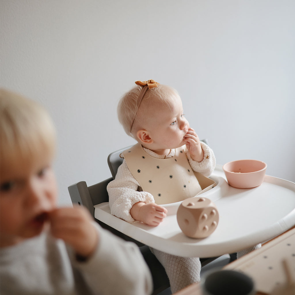 Mushie Silicone Suction Baby Bowls in Blush offering a subtle and stylish shade this bowl keeps meals in place while maintaining a cute aesthetic