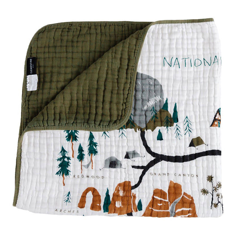 Clementine Kids National Parks muslin cotton blanket