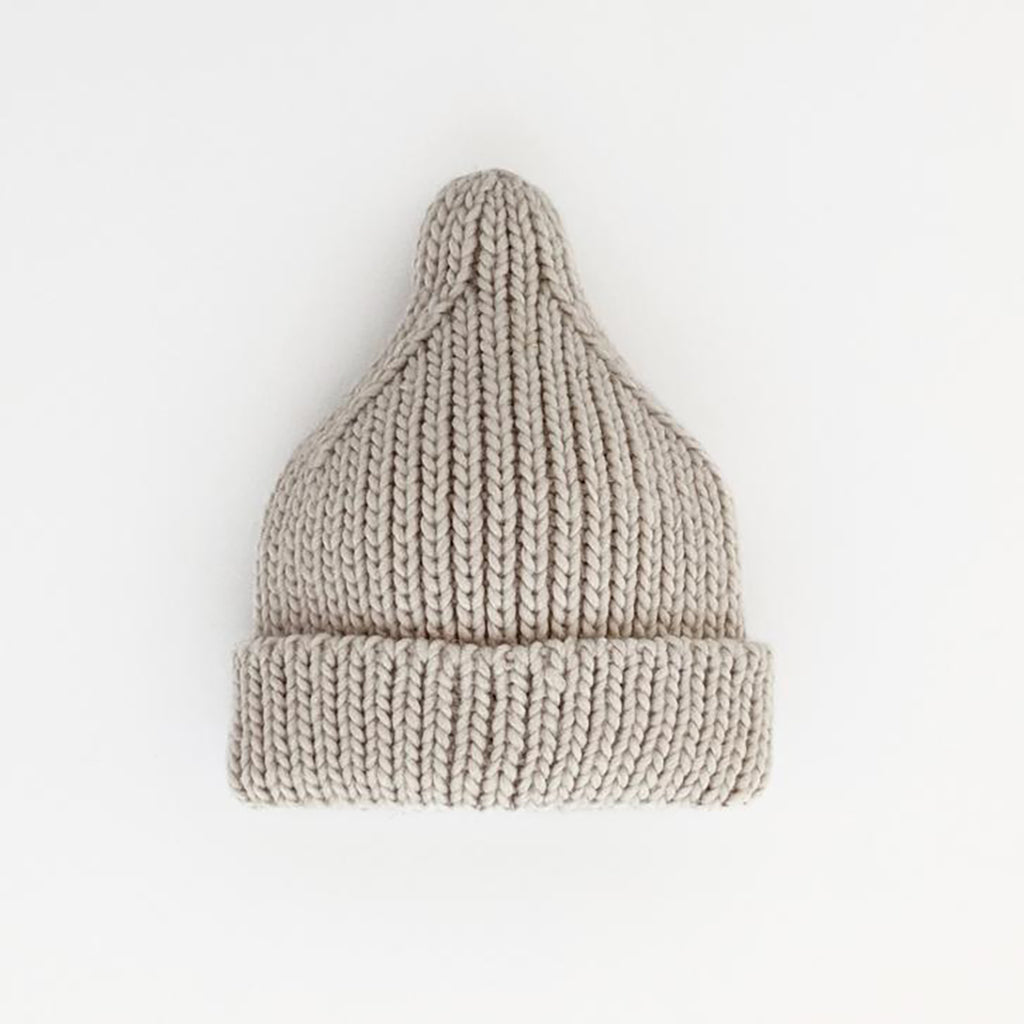Huggalugs Oatmeal Peak Knit Beanie Infant to Child Winter Hat