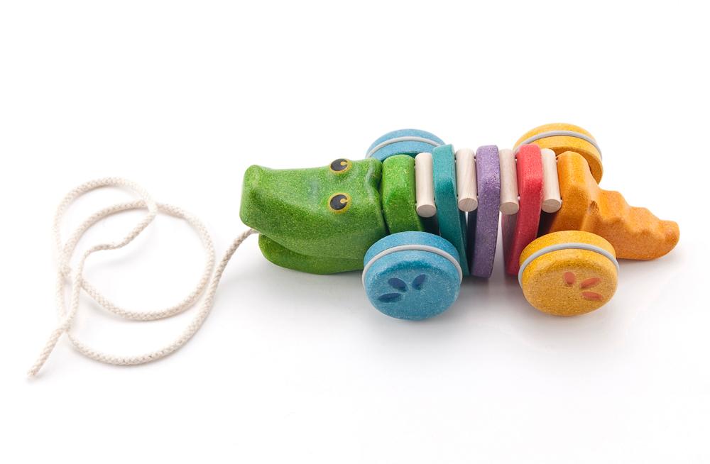 lifestyle_2, wooden alligator pull along rainbow toy