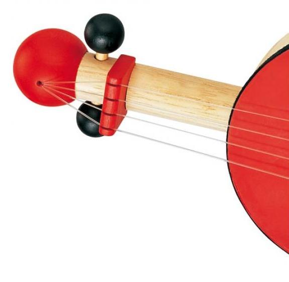 lifestyle_1, PlanToys Eco-Friendly Wooden Banjo Musical Toy red