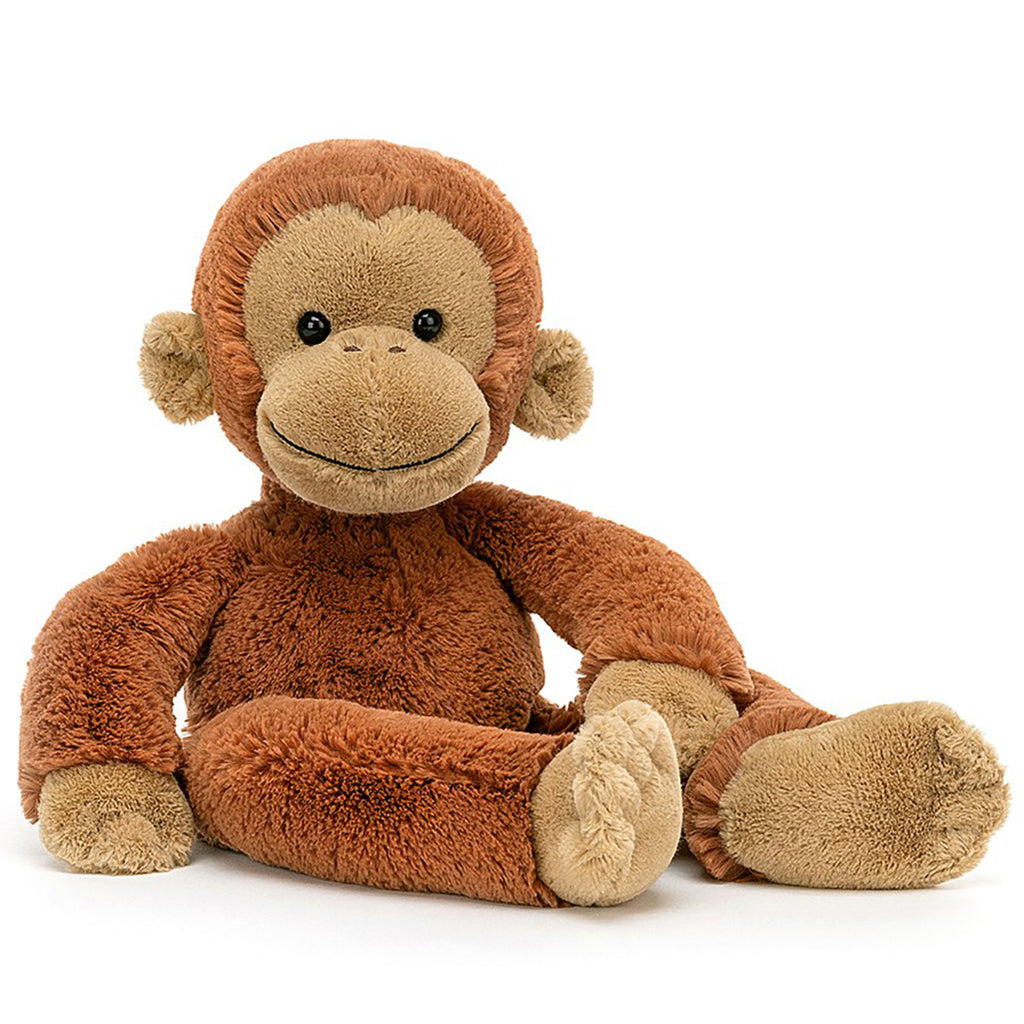 Jellycat Pongo Orangutan Children's Stuffed Animal Toy orange-brown tan