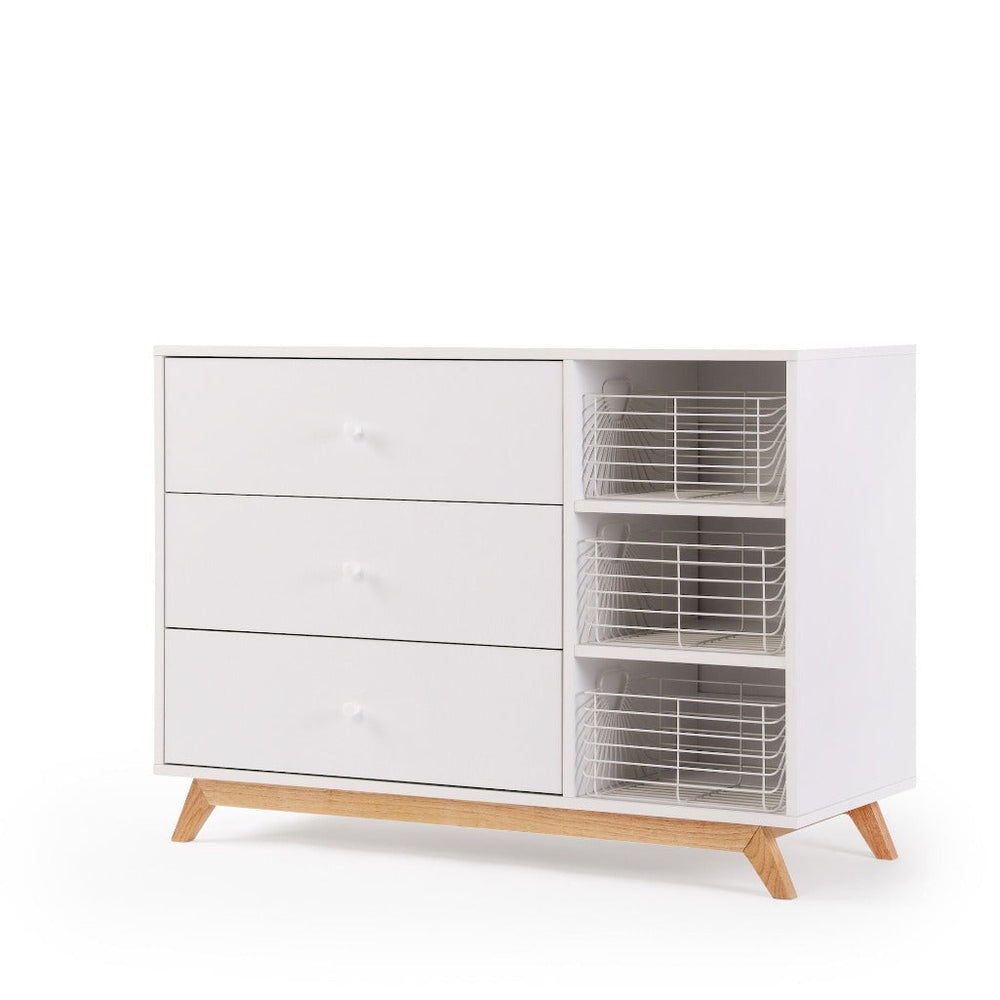 dadada white/natural central park nursery dresser