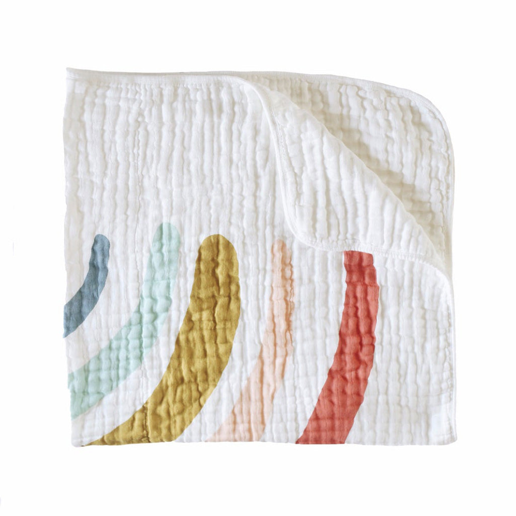 Clementine Kids muslin baby blankets in Rainbow