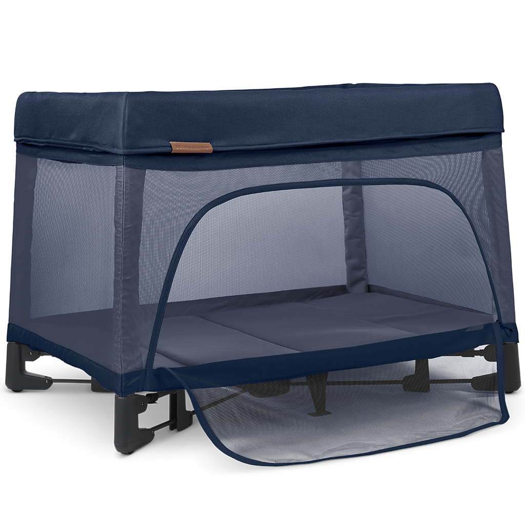 Noa Blue Uppababy Remi playard with Open Panel