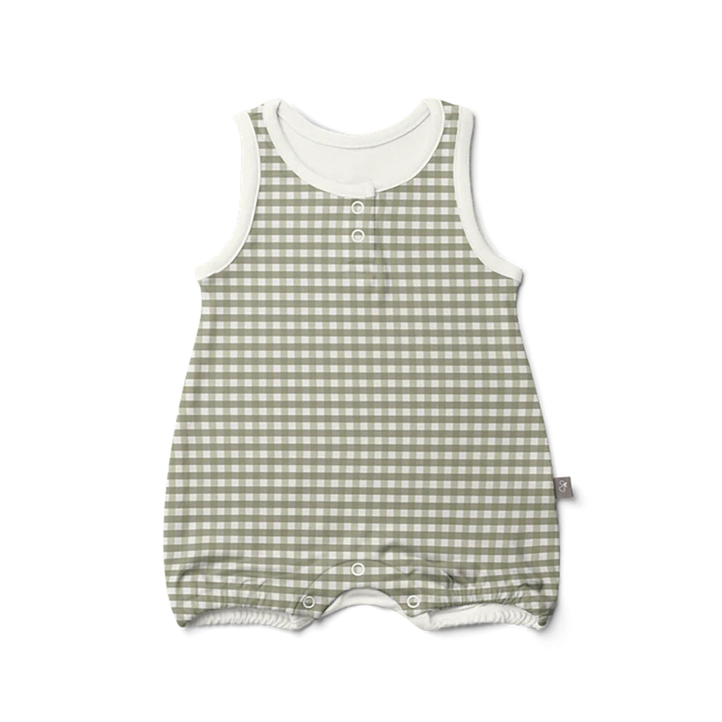 Goumikids cute baby girl clothes Gingham Romper