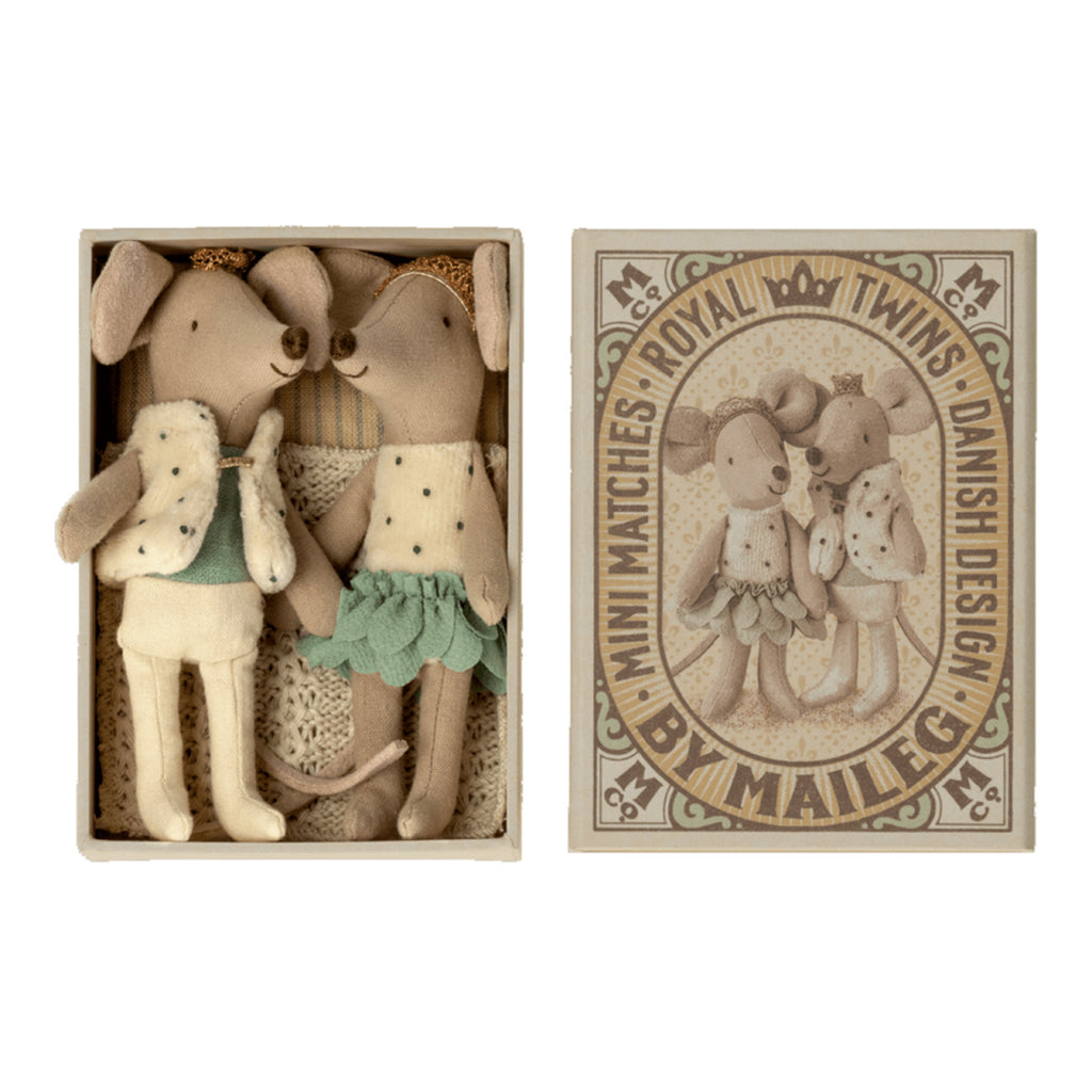 lifestyle_1, Maileg Little Siblings Royal Twins in Matchbox Children's Doll Toys