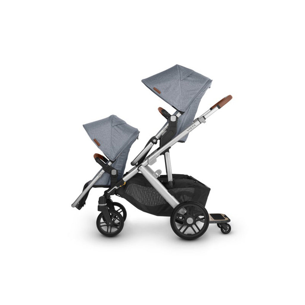 Side of Gregory Uppababy VISTA V2 Stroller with Two Forward-Facing Rumbleseats