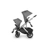 Side of Jordan Grey Uppababy VISTA V2 Stroller with Two Rumbleseats