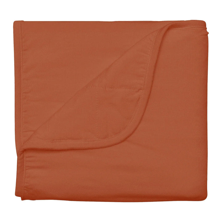 Rust tones keep tiny toes warm, the Rust Kyte Baby Blanket is the perfect baby blanket for cozy days in.