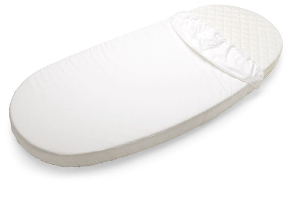 stokke oval sleepi junior fitted crib sheet cotton white