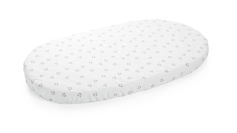 stokke sleepi fitted crib sheet cotton percale bedding collection monochrome bear black white