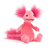 Jellycat Alice Axolotl Children's Stuffed Animal Toy - Small version of Alice, smoother and more vibrant fur, big smile and outstretched arms almost looking for a hug