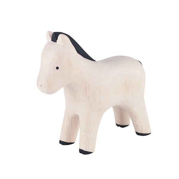 T-Lab polepole Small Horse Figurine Children's Wood Pretend Play Toys