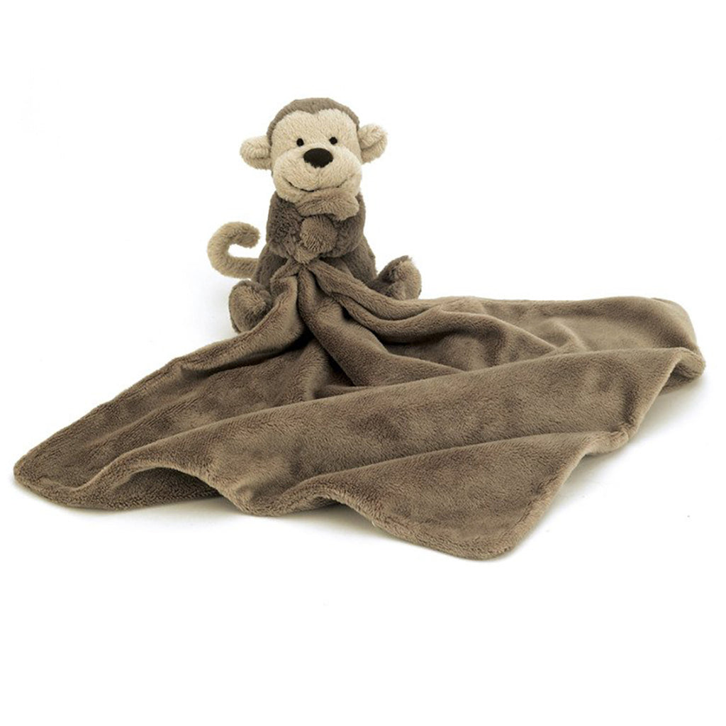 Jellycat Bashful Monkey Soother Children's Stuffed Animal Toy brown tan