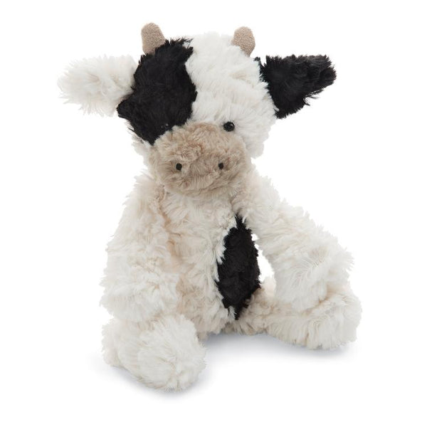 Jellycat Calf Squiggle Children's Stuffed Animal Toy cow black white