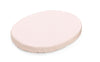 stokke sleepi mini oval fitted crib sheet cotton percale bedding collection light pink bee