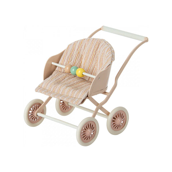 Maileg Mouse coral Baby stroller