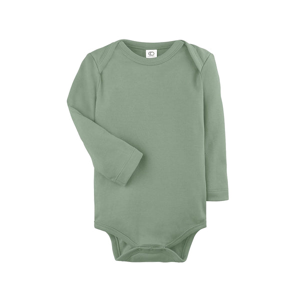 Colored Organics Thyme Classic Longsleeve Bodysuit Soft Baby Clothing green