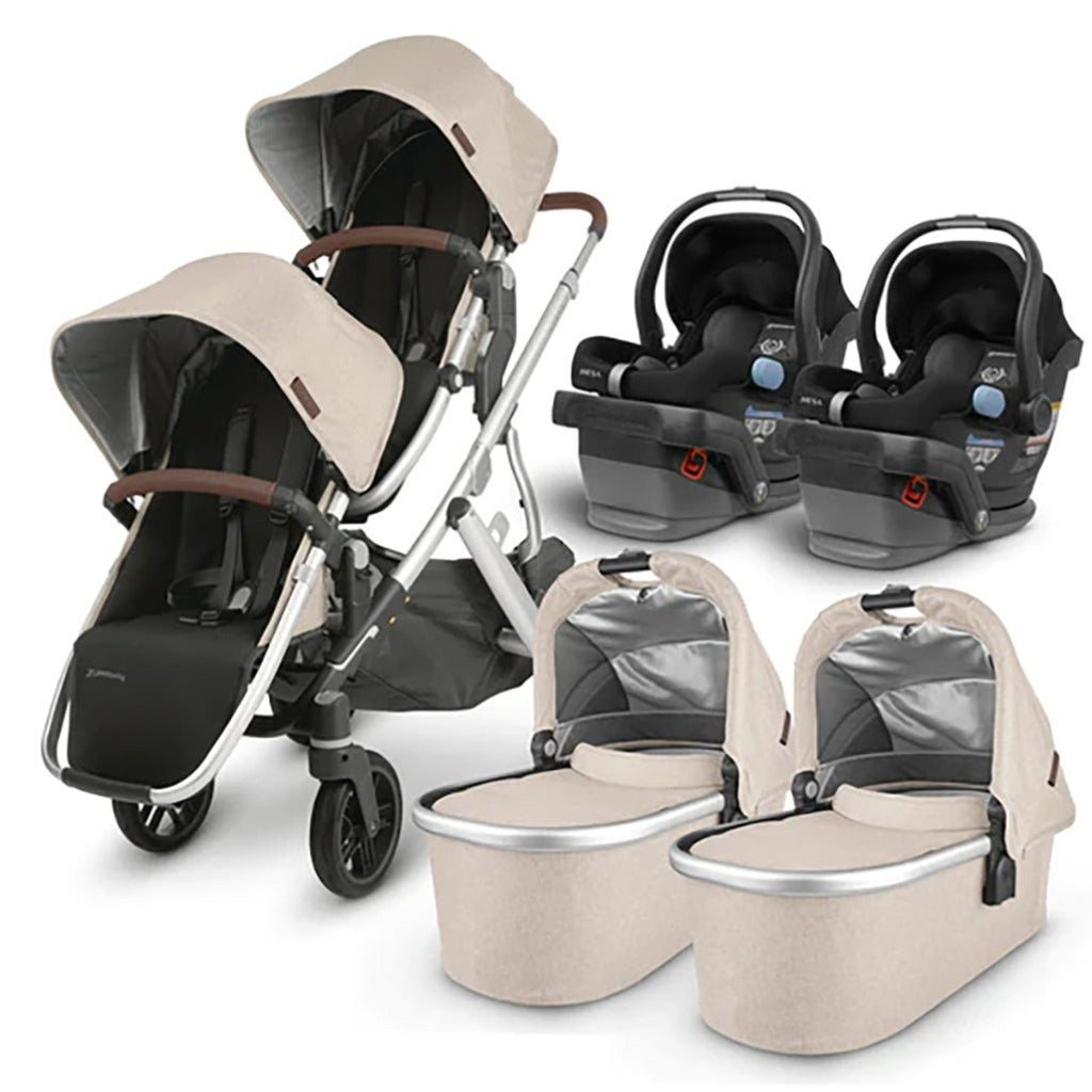 Uppababy Travel System Vista Twin Double Stroller in Declan