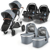 Uppababy Travel System Vista Twin Double Stroller in Gregory