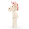 lifestyle_1, Jellycat Bashful Unicorn Grabber Stuffed Animal Toy white pink ears horn