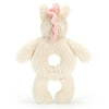 lifestyle_2, Jellycat Bashful Unicorn Grabber Stuffed Animal Toy white pink ears horn