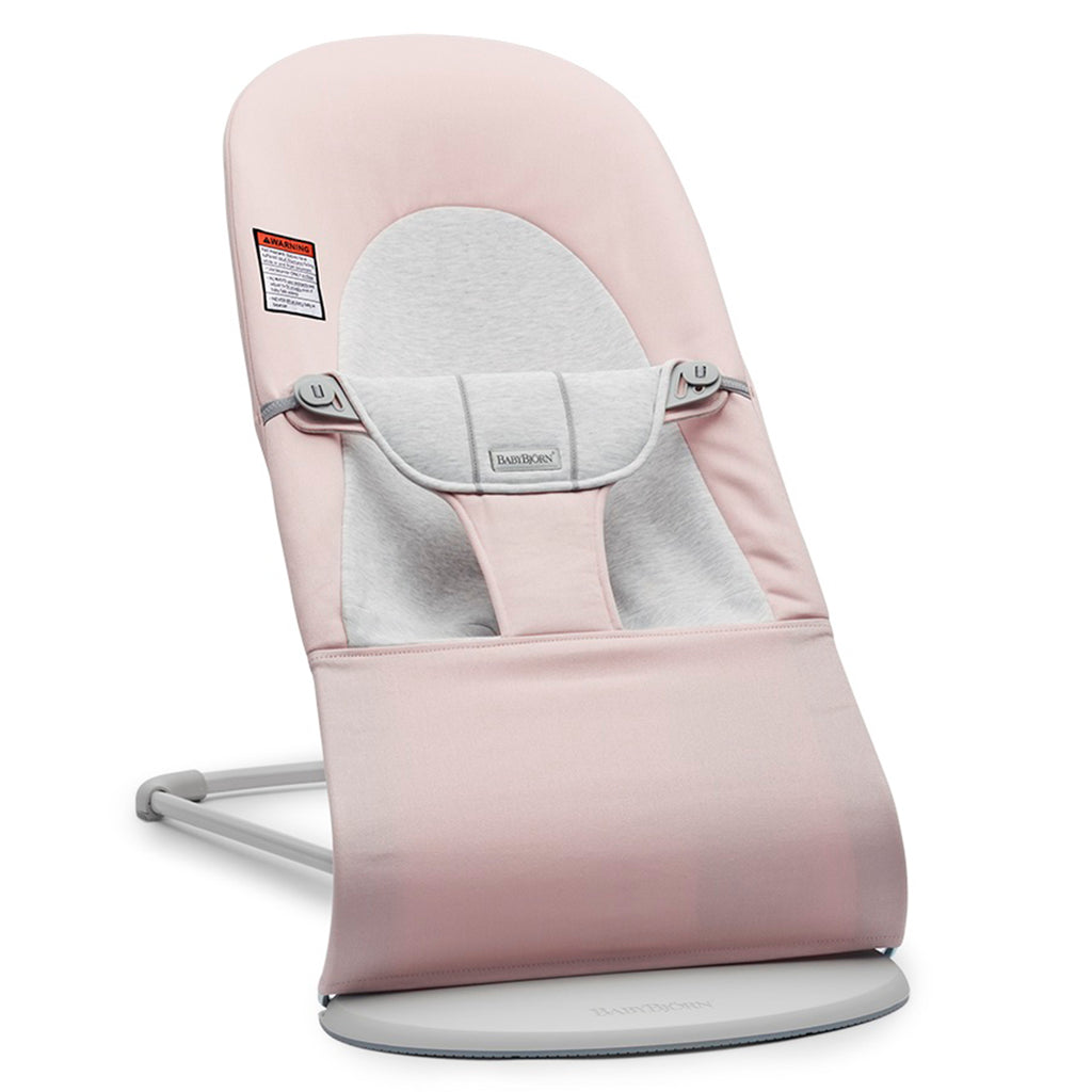 baby bjorn bouncer light pink grey jersey