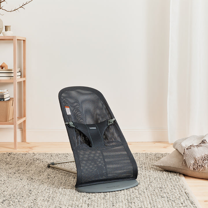 baby bjorn bouncer seat in anthracite mesh baby girl bouncer