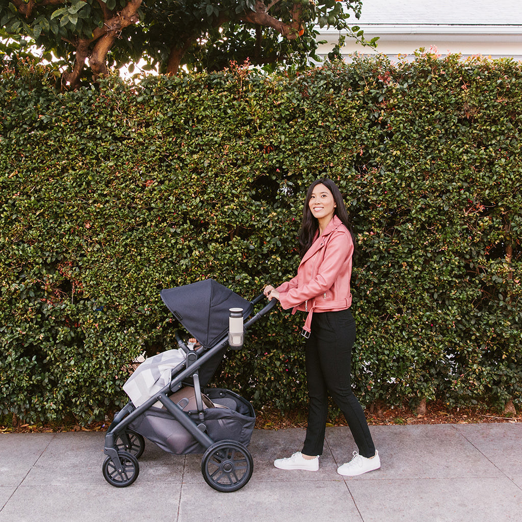 Woman Walking with Uppababy Vista Stroller V2