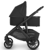 Side View of Uppababy Vista Stroller V2 with Bassinet Accessory in Jake