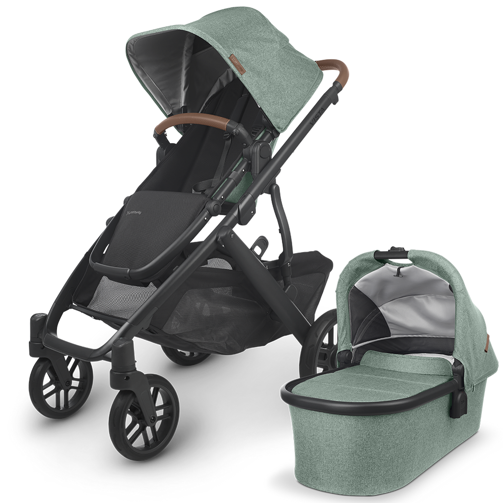 Uppababy Vista Stroller V2 with Bassinet Accessory in Gwen