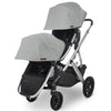 Stella Grey Uppababy VISTA V2 Stroller with Two Rumbleseats with Sunshades Down