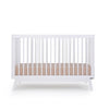 dadada White Soho 3-in-1 Convertible Crib to Toddler Bed Furniture. Front view. Convertable crib